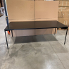 MACABANE - Table à manger rectangulaire noire 220x100cm piètement métal