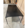 MACABANE - Table à manger rectangulaire noire 220x100cm piètement métal
