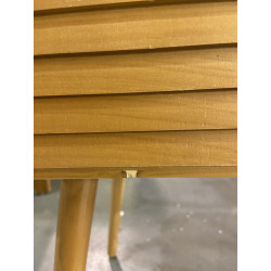 MACABANE - Chevet en bois clair et blanc 1 tiroir naturel