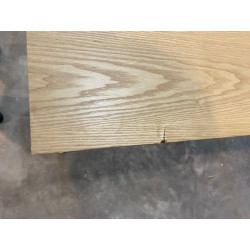 MACABANE - Console en bois clair 2 tiroirs cannage