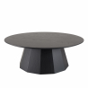 MACABANE - Table basse ronde noire 90x90cm