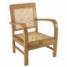 MACABANE - Fauteuil en mindi et cannage naturel