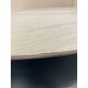 MACABANE - Table basse coque base métal noir, plateau bois clair