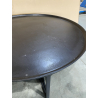 MACABANE - Table basse ronde 100x100cm en aluminium noir