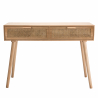 MACABANE - Console deux tiroirs cannage couleur naturel