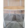 MACABANE - Lot de 2 chaises « écolier » en bois de frêne pieds acier blanc