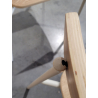 MACABANE - Lot de 2 chaises « écolier » en bois de frêne pieds acier blanc